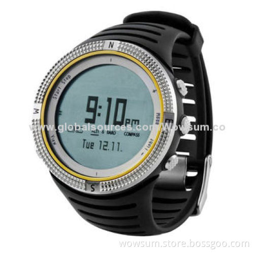 Sports and Fitness Digital Watch with Compass, Altimeter, Barometer and Thermometer